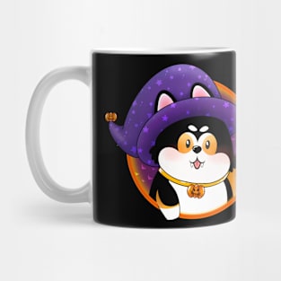 The corgi witch halloween Mug